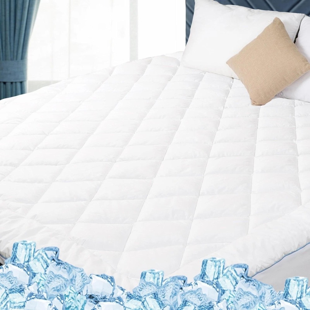 Tempur-Pedic Performance Air Mattress Pad Twin Cooling Micromesh Tencel White